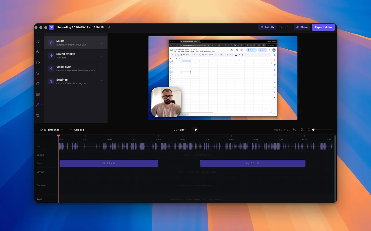 The SmoothCut editor