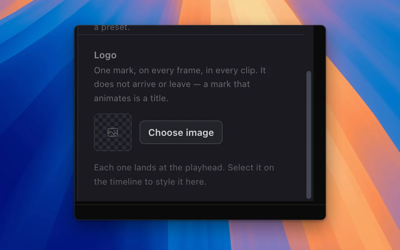 Adding your logo to every frame